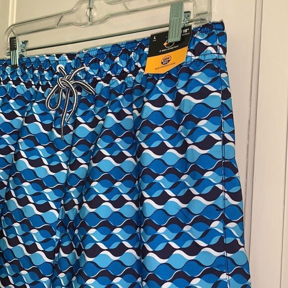 NWT Speedo blue & white swim trunks - Picture 2 of 9